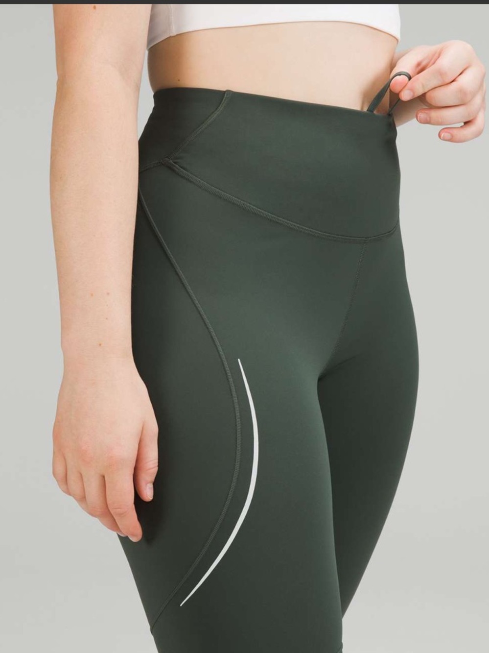 Lululemon Base Pace High-Rise Reflective Tight 25" Smoked Spruce Size 4